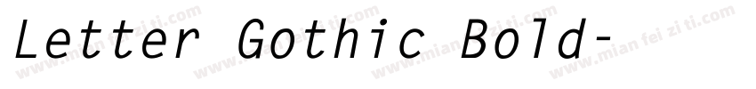 Letter Gothic Bold字体转换